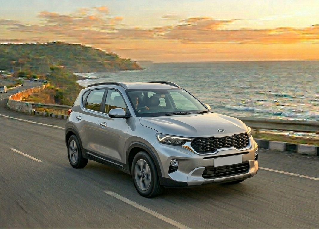 Kia Sonet self drive car in Goa